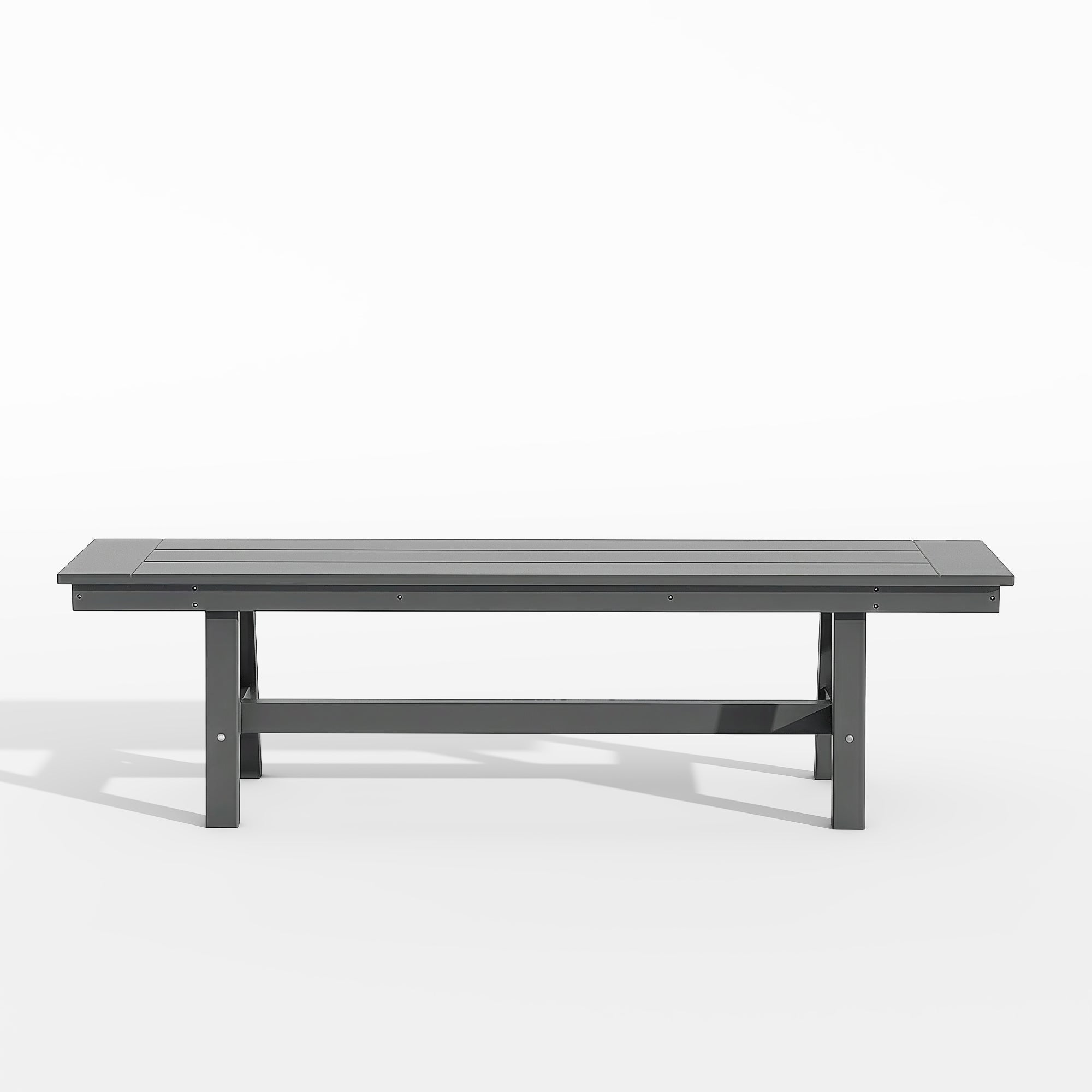 Gray bench on a white background