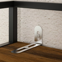 31.5" Industrial Brown Toilet Storage with Mesh Doors