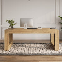 Modern Natural Wood Executive Desk