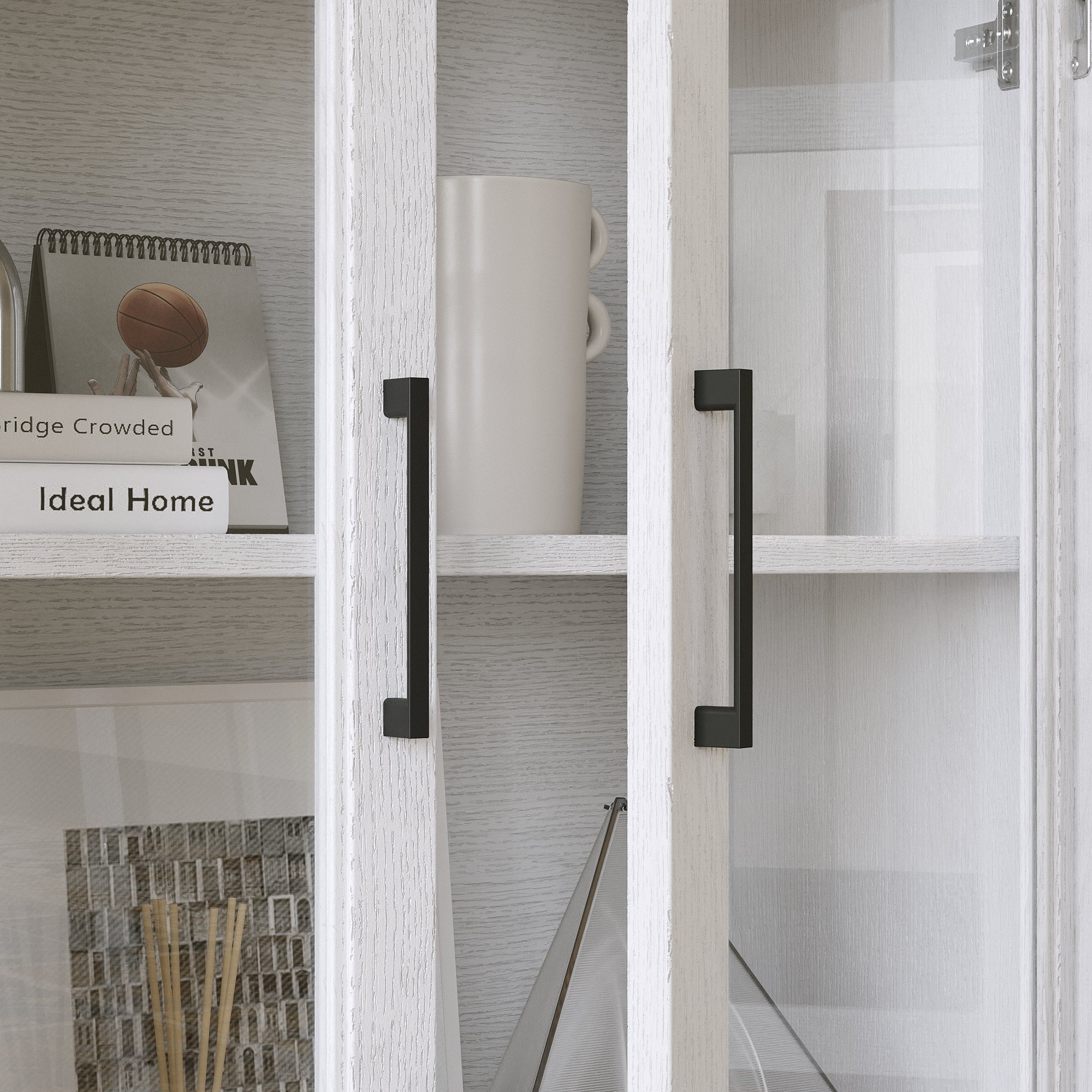 Accent Cabinet With Tempered Glass Door