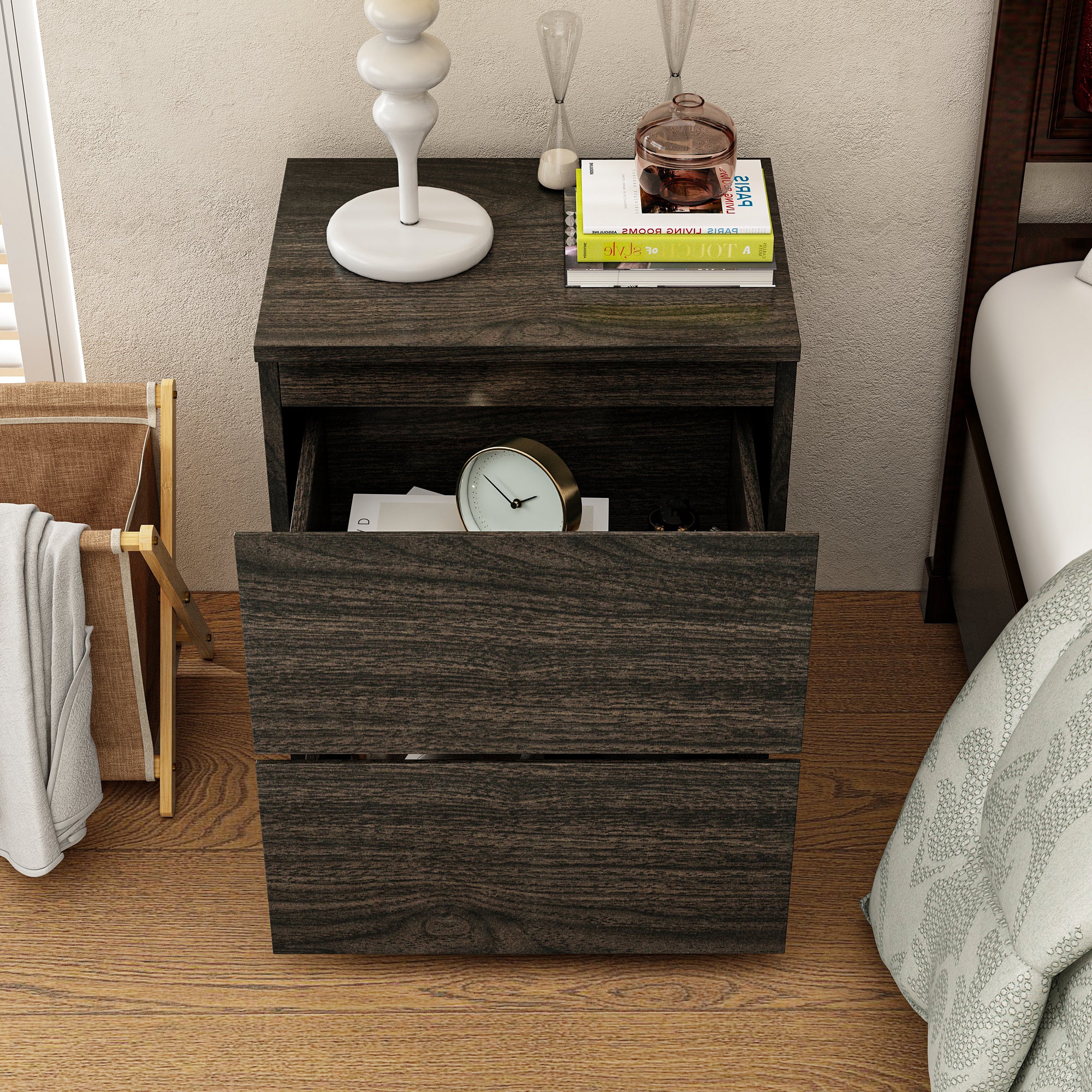 2-Drawer Chest Dresser Sideboard Night Table in Bedroom