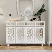 55.1" Mirrored Door Sideboard with 3 Drawers