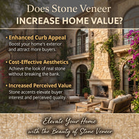 Beige Square Faux Stone Wall Panel Set of 9, Lightweight Indoor & Outdoor Decor Wall Panels