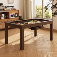 Brown Convertible Gaming and Dining Table
