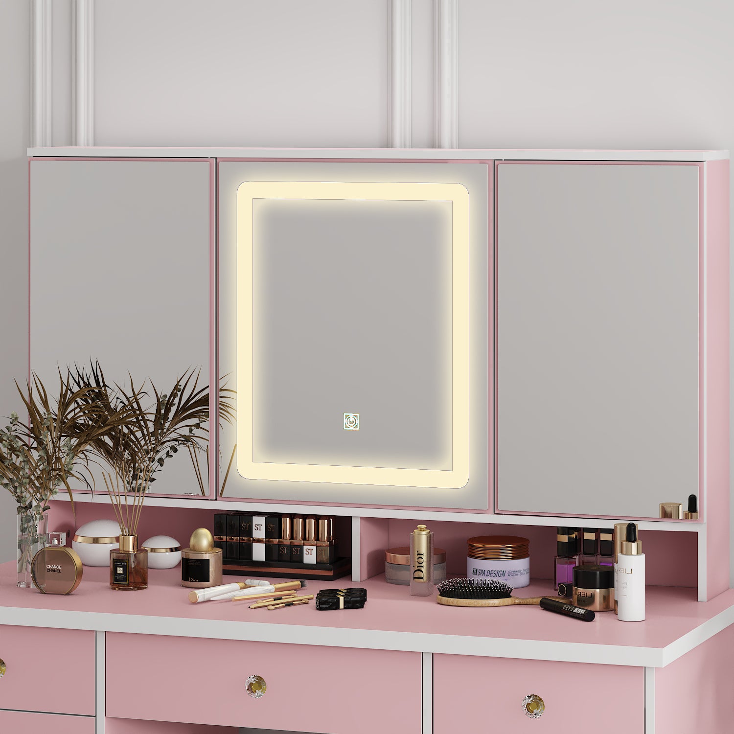 Home Makeup Dressing Table with Mirror & Lamp