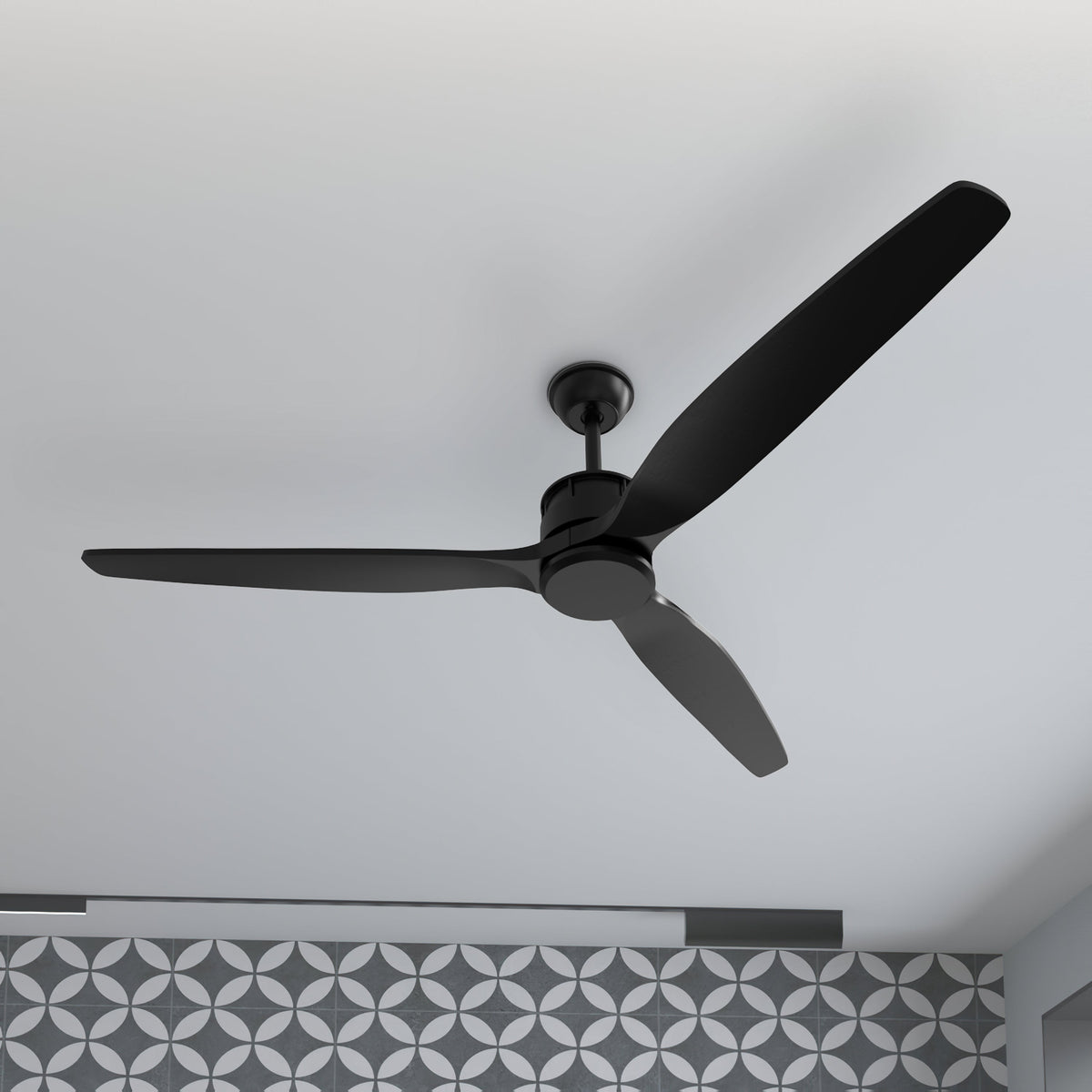 59.8" Modern Minimalist Outdoor Ceiling Fan with DC Motor, 6 Speeds and Remote Control