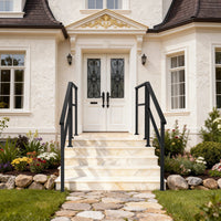 68.5" Modern Matte Black Stair Banister (Set of 2)