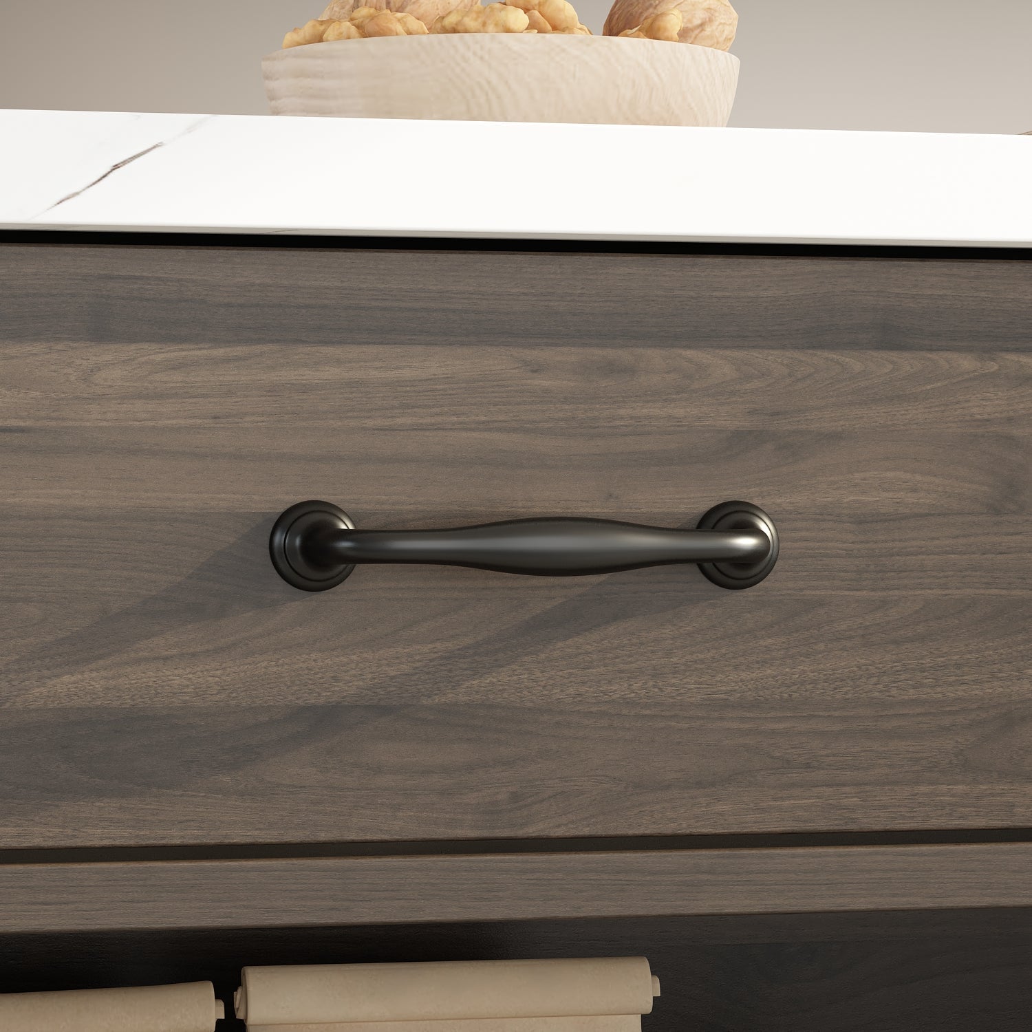 Kitchen Island with Solid + Manufactured Wood Top