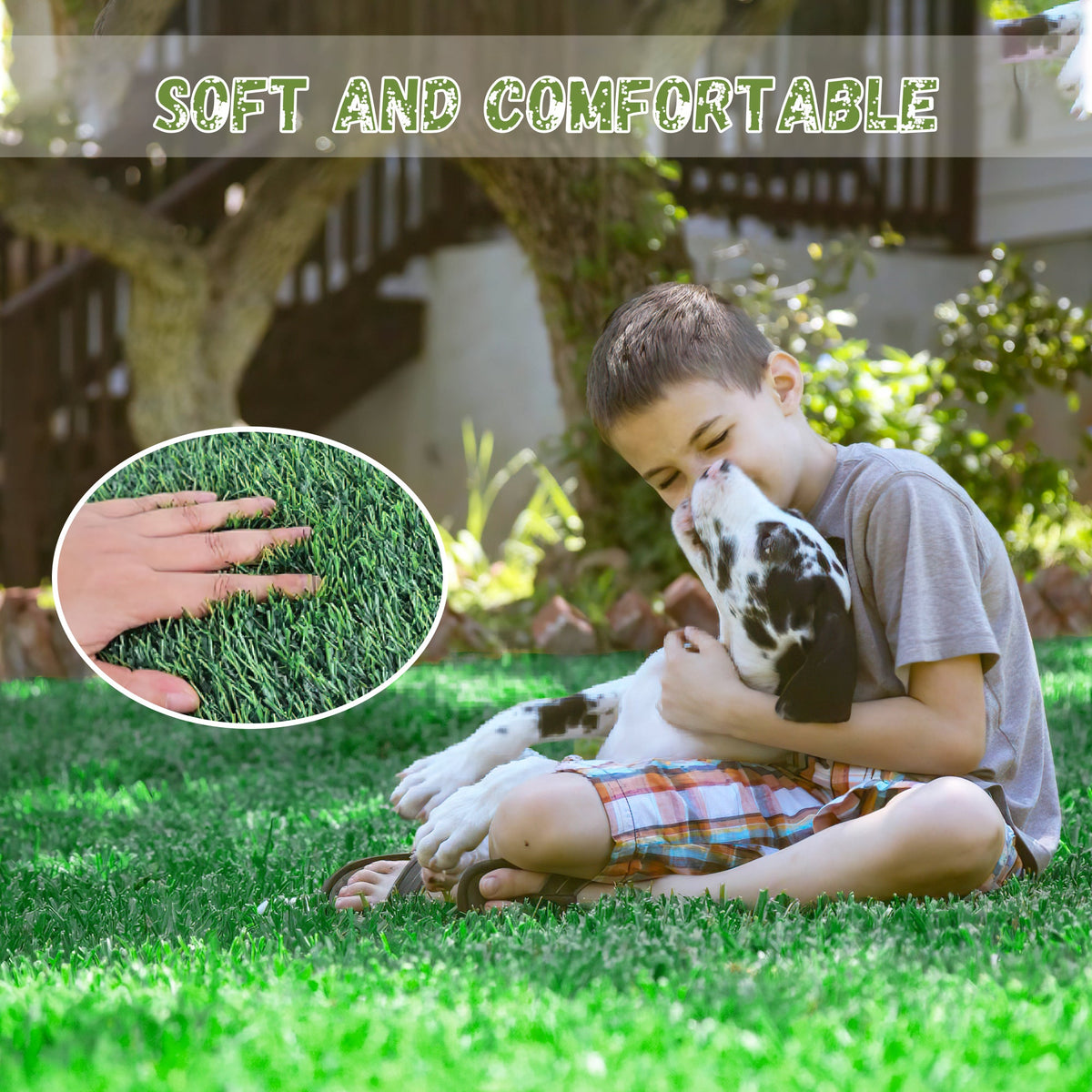118" Natural Green Artificial Grass Turf Panels
