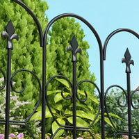 24" Modern Classic Black Metal Fencing with 5 Panel(s) Included
