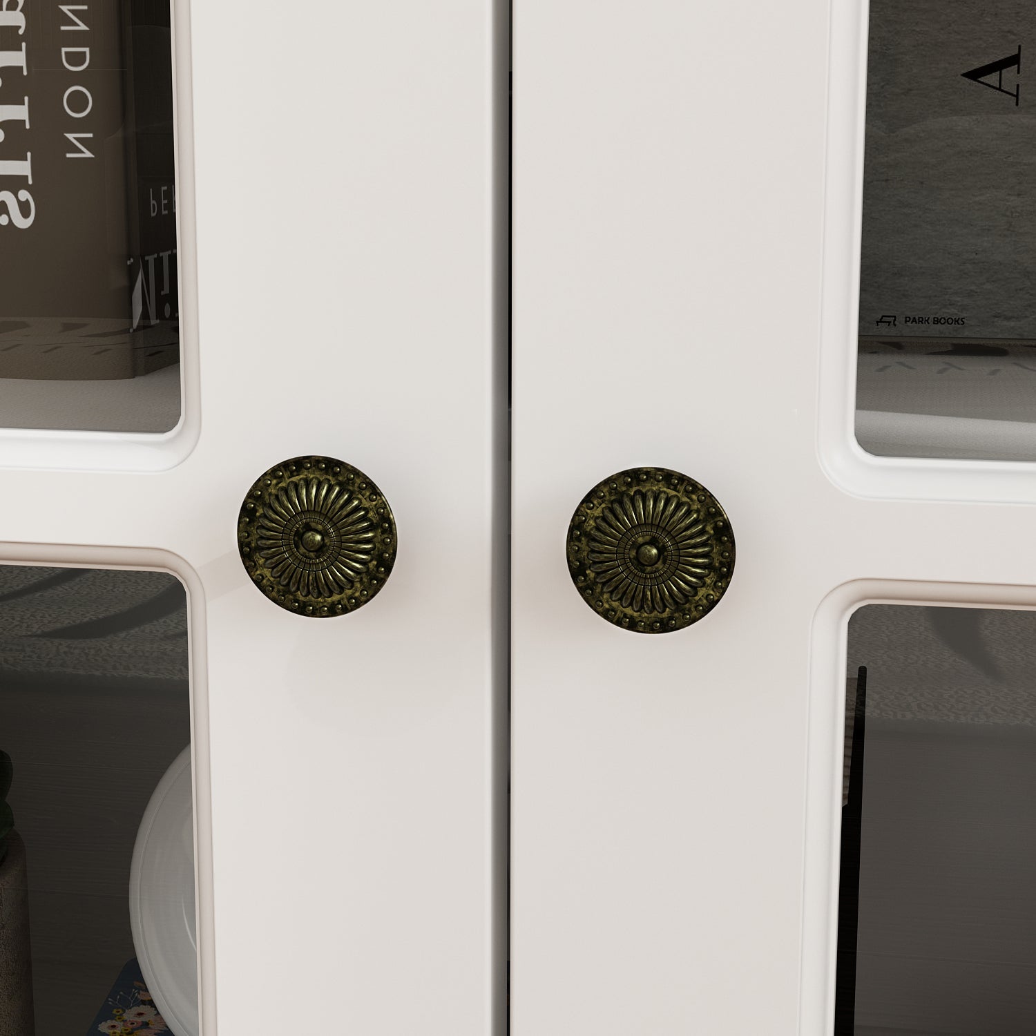 125 '' W Entertainment Center With Storage Cabinets And Glass Doors