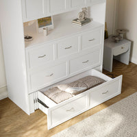 57.8" Modern White Storage Bed with Socket, view 10