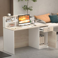 Reception Desk with Counter & Filing Cabinets for Checkout & Retail