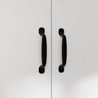 31.5" Modern Black/White Filing File Storage Cabinet With Swing Doors