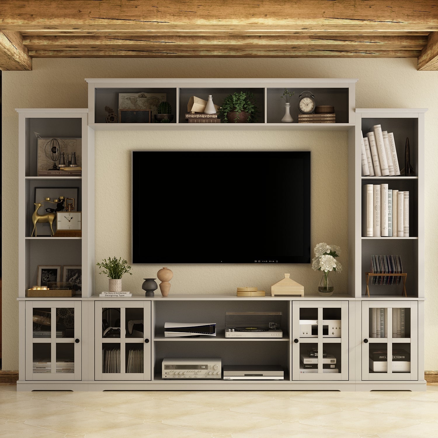 TV Bench Large Entertainment Center
