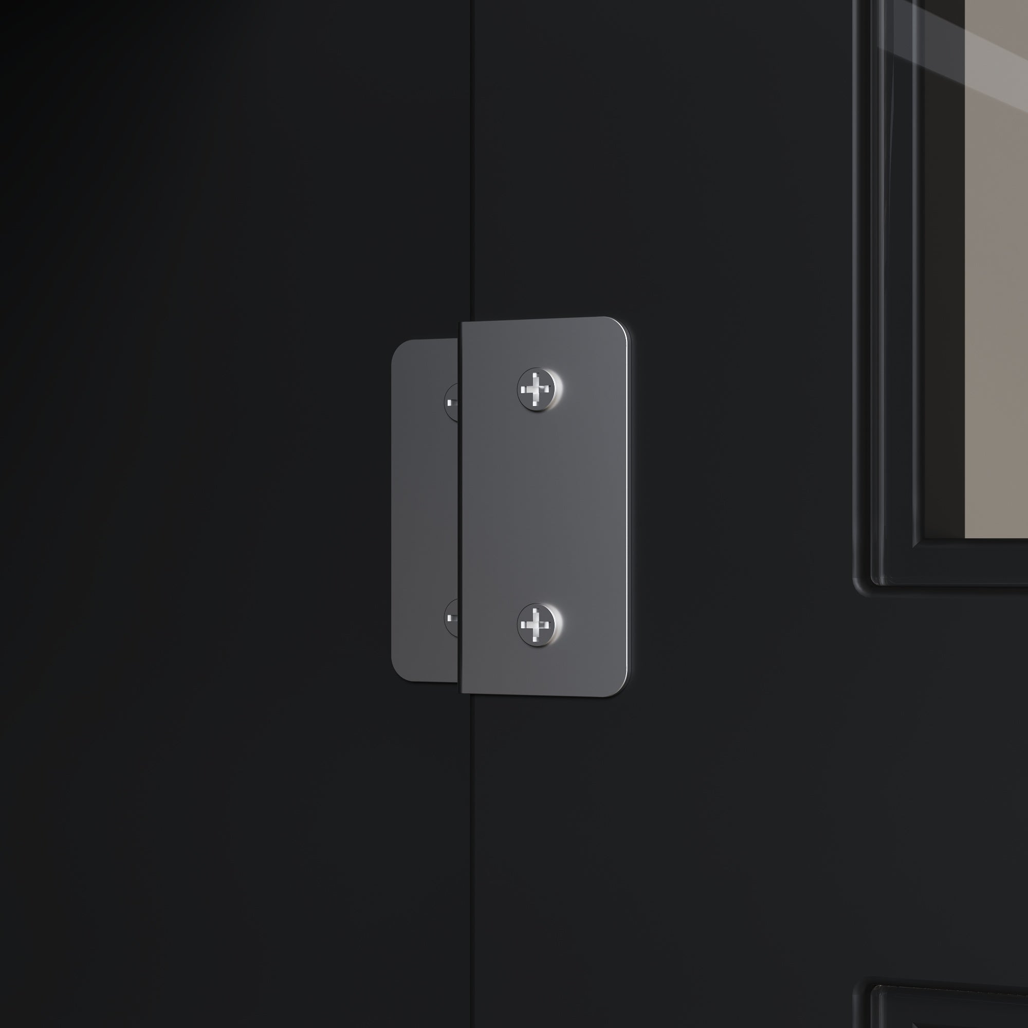 77'' H 2-Drawer Arched 5-Tier Bookcase Display Cabinet With Glass Doors