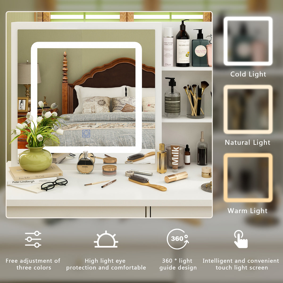 #Style_LED Light Sliding MirrorMirror