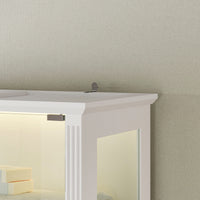 Elegant Bathroom Cabinet With Glass Doors & Smart LED Light