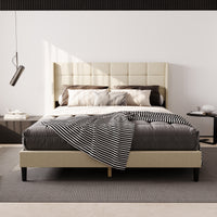 Low Profile Platform Bed With Modern Design, view 2