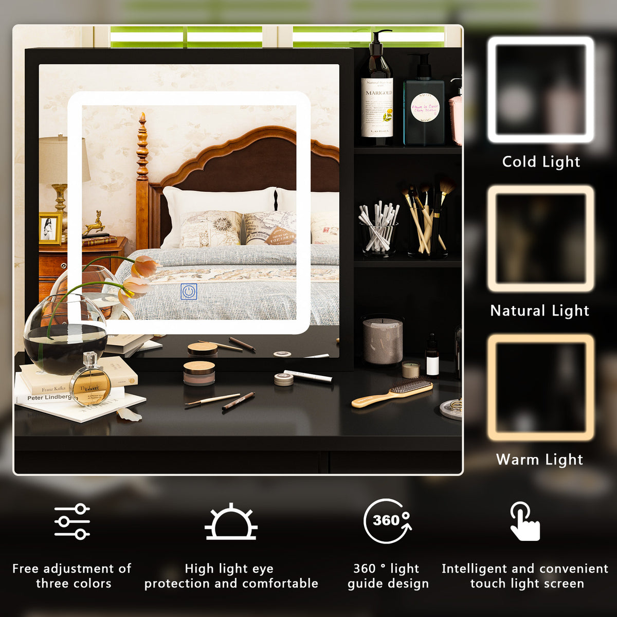 #Style_LED Light Sliding MirrorMirror