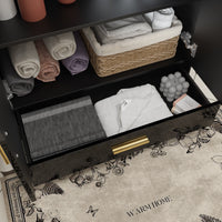 Black High Gloss Bathroom Vanity With Ceramic Sink