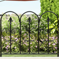 24" Modern Classic Black Metal Fencing with 5 Panel(s) Included