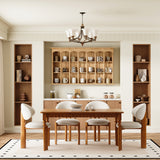 Wood wall cabinet with glass doors and open cubby shelves