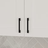 30 inch Modern White Food Pantry with Wall-Mounted Cabinet