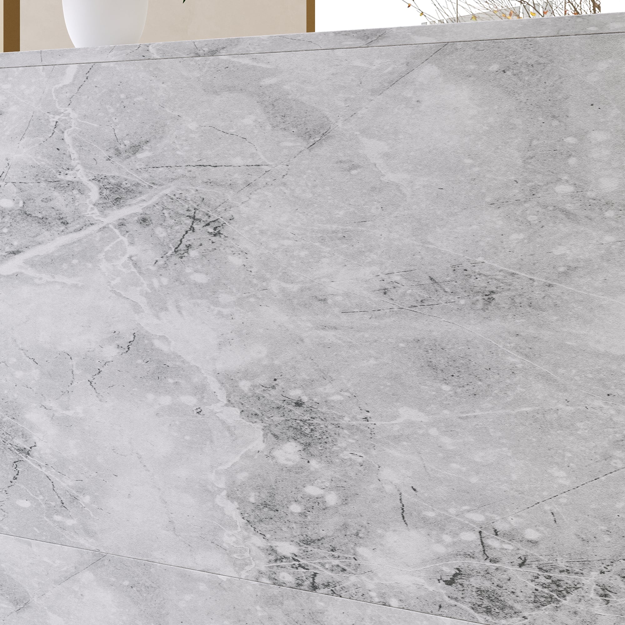 L-Shaped Reception Desk with Large Storage Filing Cabinets