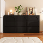 63 inches Modern Elegant White Sideboard With 9 Pull-out Drawers