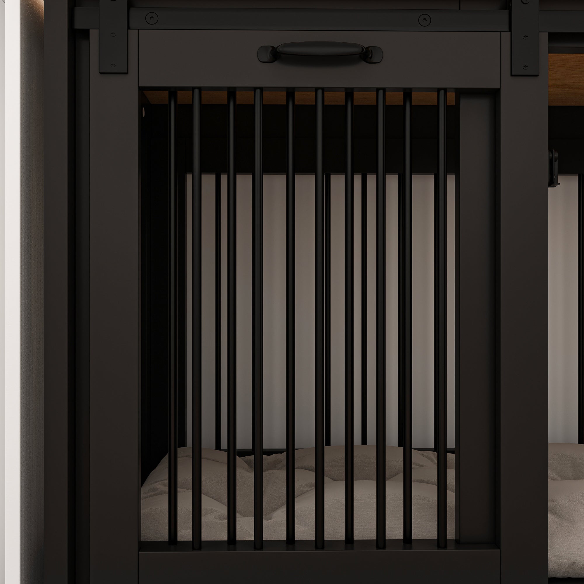Barn Door Dog Crate with Lock