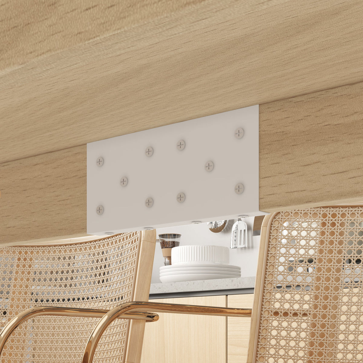 78.7" Modern Wood Dining Table with Storage Shelves