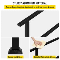 40.4" Minimalist Satin Black Stair Banister with Adjustable Angle