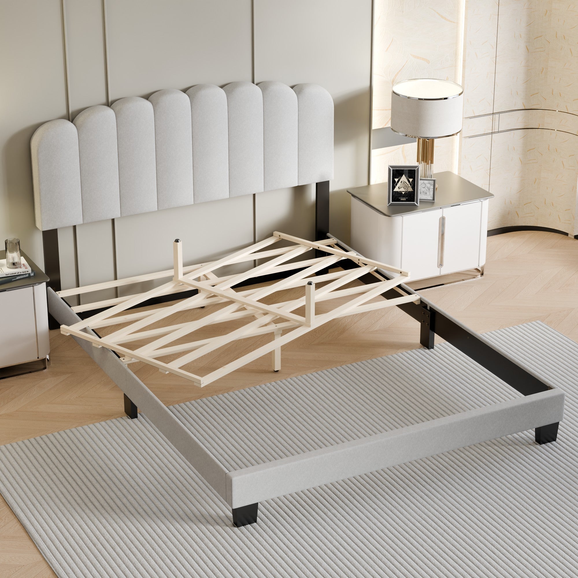 Low Profile Platform Bed With Modern Design