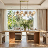 Wood dining table with oak legs