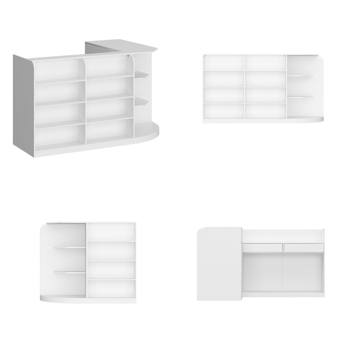 Large L-Shaped Reception Desk with 3 Drawers