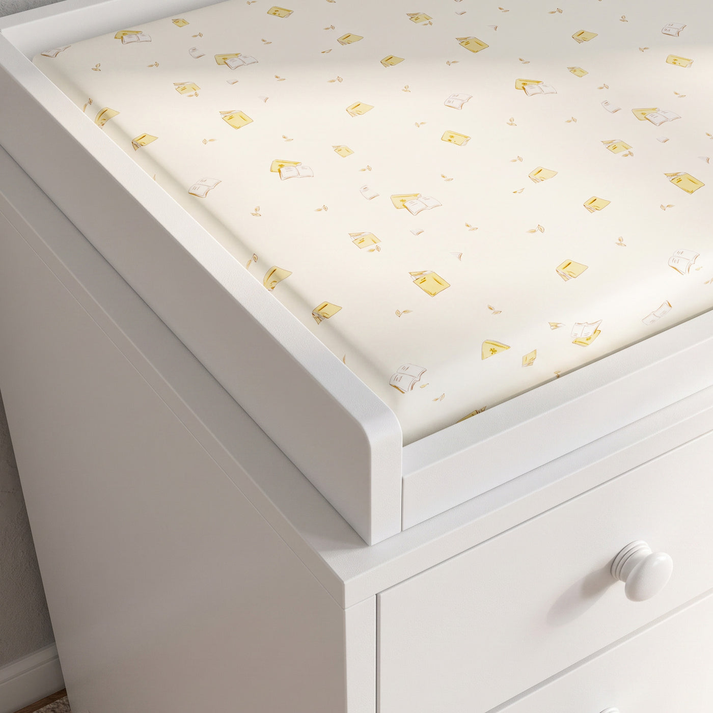 47.2" Modern White Nursery Storage Dresser Chest Changing Table