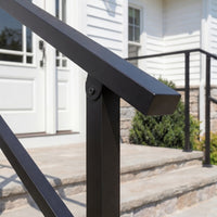 68.5" Modern Matte Black Stair Banister (Set of 2)
