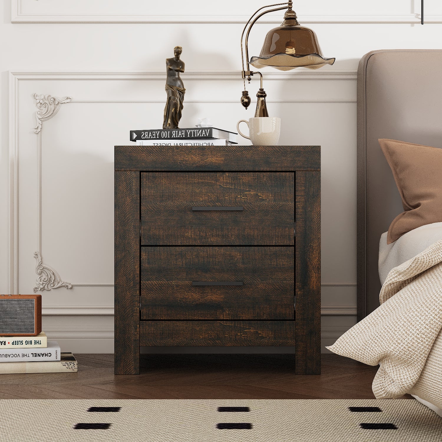 19.7'' H 2-Drawer End Table