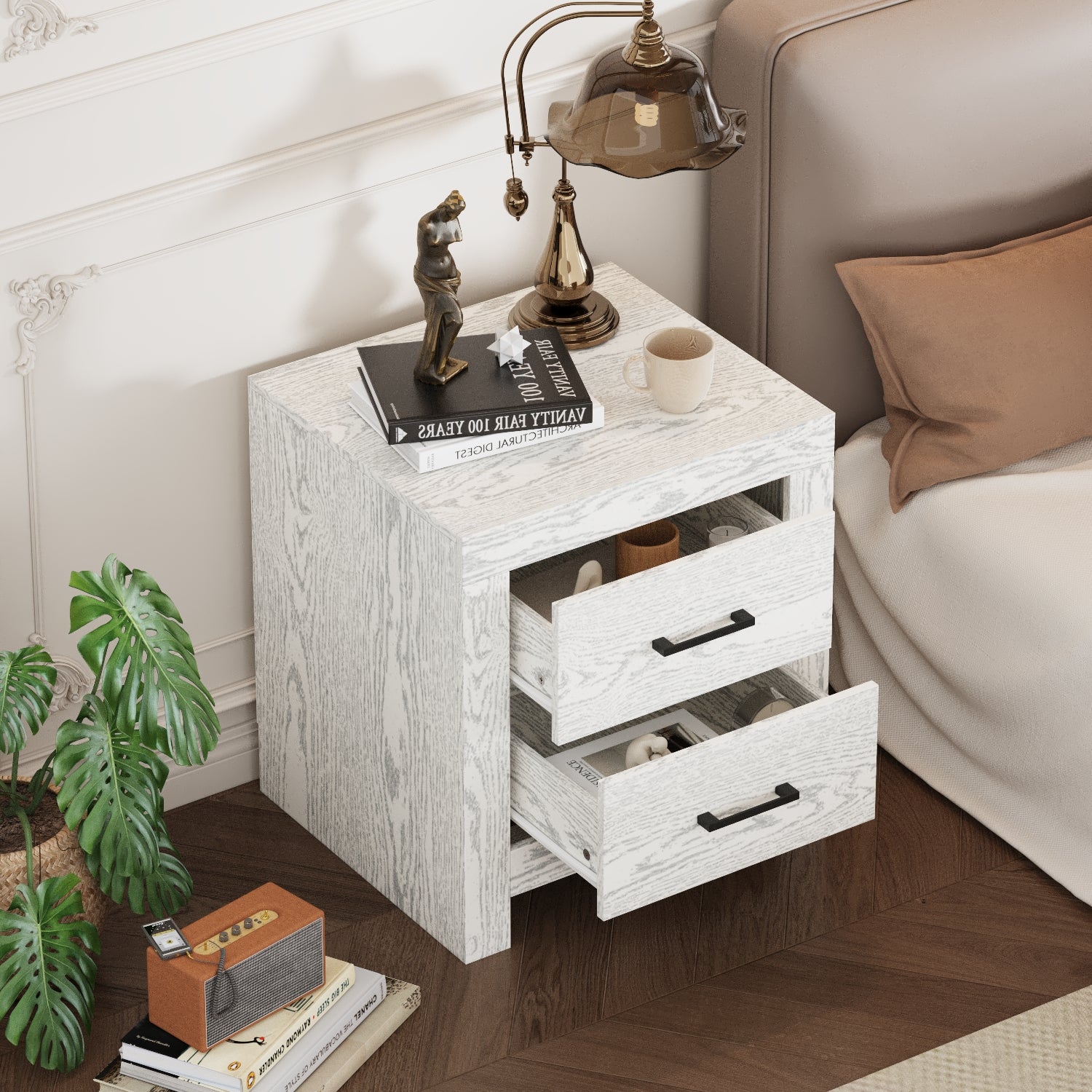 19.7'' H 2-Drawer End Table