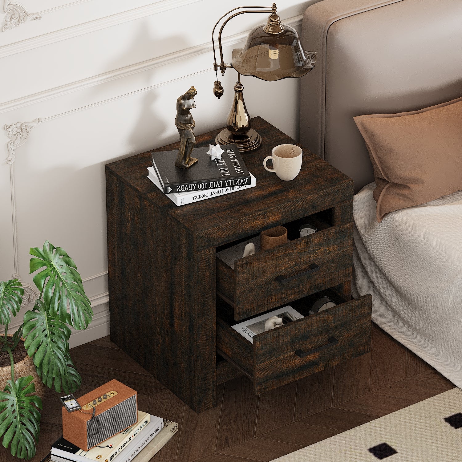 19.7'' H 2-Drawer End Table