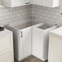 40" Modern White Kitchen Pantry Cabinet with Upper & Lower Cabinets
