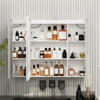 46.1" Minimalist Mirror Medicine Cabinet with Lights and Defogger