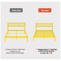 63.2" Modern Brown Platform Bed with Ribbed Detailing