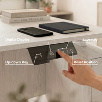 63" Wood-Grain L-Shaped Standing Desk with 3 Drawers