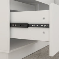 54.3" Minimalist Modern White Standing Desk with Memory Presets