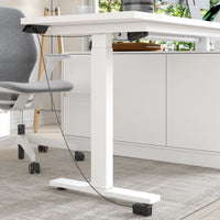 54.3" Minimalist Modern White Standing Desk with Memory Presets