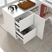 54.3" Minimalist Modern White Standing Desk with Memory Presets