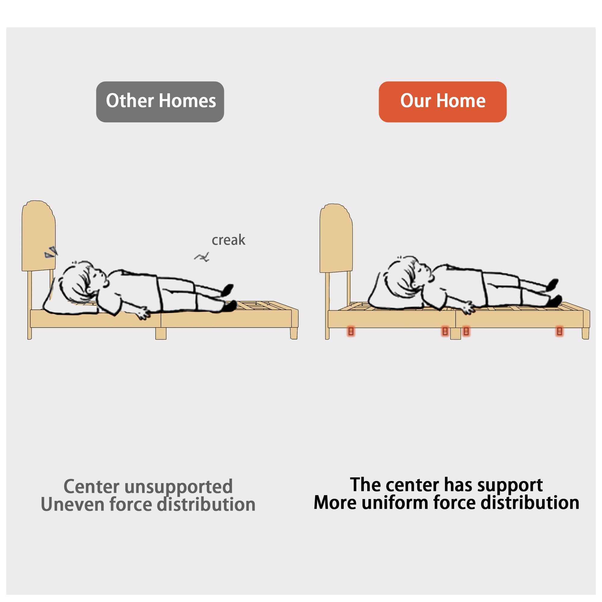 Low Profile Platform Bed With Modern Design