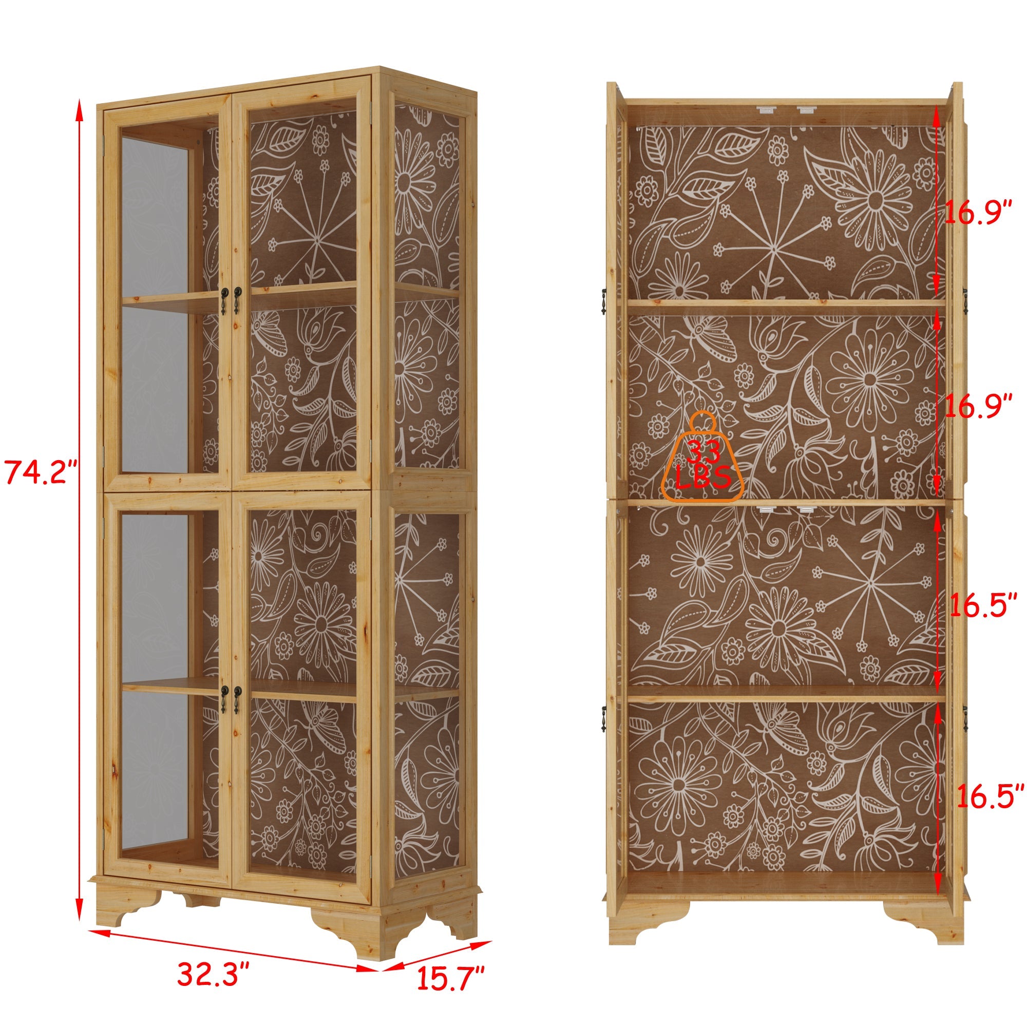 74.2”H China Cabinet
